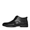 BELLE/百丽冬季专柜同款黑色牛皮革男休闲靴（绒里）5NK11DD7
