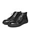 BELLE/百丽冬季专柜同款黑色牛皮革男休闲靴（毛里）5KS11DD7