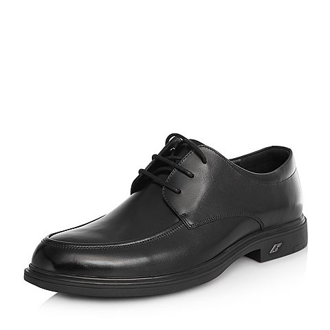 BELLE/百丽年春季新品专柜同款黑色小牛皮革男商务正装皮鞋B3G18AM8