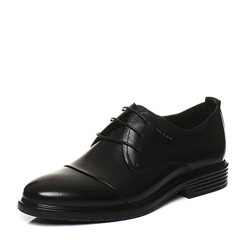 BELLE/百丽春季新品黑色牛皮商务正装男皮鞋婚鞋03661AM8