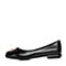 BELLE/百丽专柜同款黑色漆皮浅口低跟女单鞋S2R1DAQ8