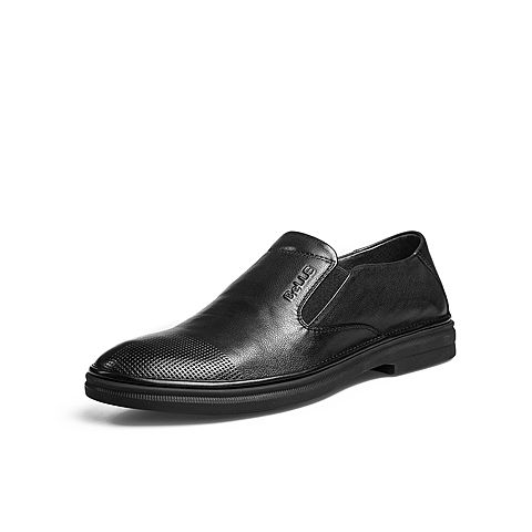 BELLE/百丽商场同款黑色牛皮男休闲鞋5RP02BM8