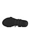 BELLE/百丽专柜同款黑色磨砂牛皮革厚底女皮凉鞋BQL33BL8