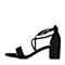 BELLE/百丽专柜同款黑色羊绒皮革女凉鞋BLAC5BL8