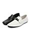 BELLE/百丽夏专柜新款白色牛皮革男休闲鞋5SV01BM8