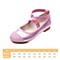 百丽（belle）2018年春季新品女童舒适织物弹力带中童时装皮鞋DE0586