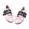 百丽（belle）2018年春季新品女童舒适合成革金属扣装点魔术贴中童时装皮鞋DE0600