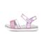 百丽（belle）2018年夏季新款时尚简约舒适女童中童织物时装凉鞋DE0561