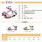 百丽（belle）2018年夏季新款时尚简约舒适女童中童超纤时装凉鞋DE0585