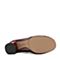BELLE/百丽商场同款漆牛皮革粗跟女皮靴3DD8