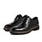 百丽布洛克休闲男鞋商场同款商务正装系带黑色皮鞋婚鞋B7204DM9