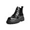 百丽松糕厚底马丁靴女2021冬新款商场同款英伦风小短靴X2W1DDD1