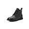 百丽马丁靴女2021冬新款商场同款牛皮革金属扣短靴X1S1DDD1