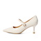 百丽珍珠法式玛丽珍鞋女2022秋新商场同款尖头高跟单鞋Y4K2DCQ2