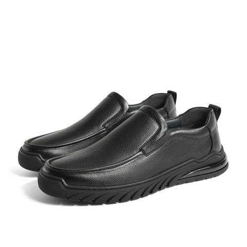 百丽酷雅商务鞋男鞋2023春季牛皮革套脚休闲皮鞋A0957AM3