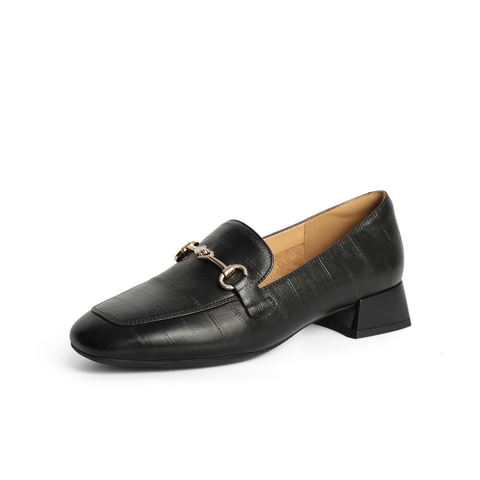 百丽舒适乐福鞋女2024秋新商场同款真皮通勤单鞋C1S1DCA4