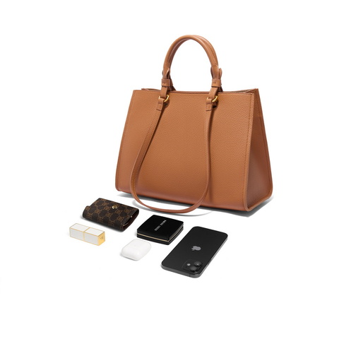 百丽包包女2024冬季新品质感通勤大容量单肩手提托特包X7141DX4