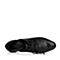 BELLE/精品百丽春季专柜同款黑时尚山羊皮女单鞋MQG20AM6