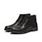 CAT卡特 专柜同款 女子黑色牛皮革/牛剖层革休闲鞋P308990F3UDR09