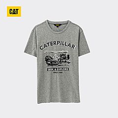 CAT/卡特春夏款男装浅花灰短袖T恤CH2MTSST141B16