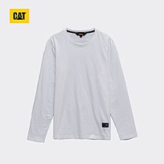 CAT/卡特春夏款男装白色长袖T恤CH1MTLST106P10