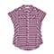Columbia/哥伦比亚夏季女款紫色格棉质修身短袖衬衫AL7979519