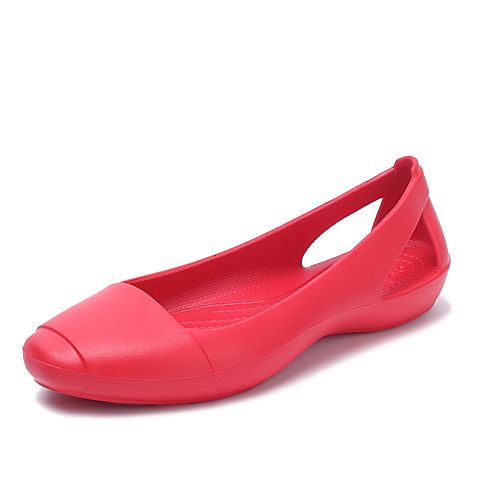 Crocs卡骆驰 女子 春夏 专柜同款 女士仙安娜平底鞋 火红 沙滩 旅行 戏水 凉鞋202811-8C1
