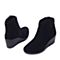 Crocs卡骆驰 专柜同款 秋季女士 蕾丽坡跟靴 黑色 203418-001