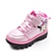 DISNEY/迪士尼 冬季粉色PU女小中童低靴 S19061