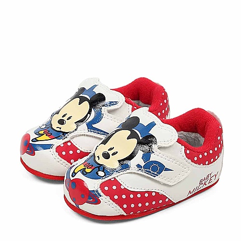 DISNEY/迪士尼冬季红色PU女婴幼童运动鞋S19002
