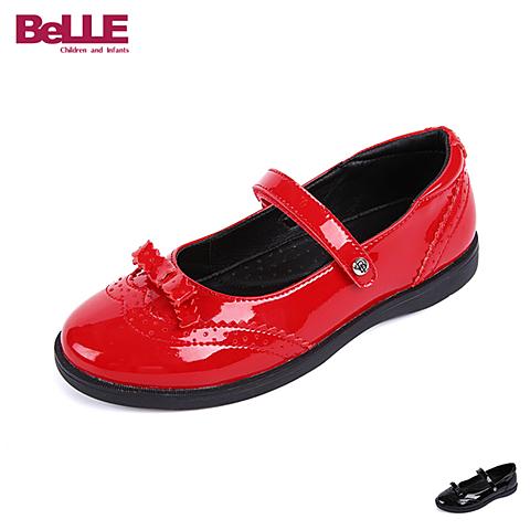 百丽（belle)16年秋冬季新款时尚百搭女童学生鞋单鞋DE0149