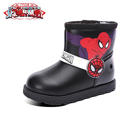 迪士尼（disney）16年冬季新款时尚男童漫威蜘蛛侠图案超保暖男童雪地靴靴子DS2113