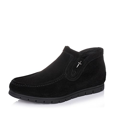 FATO/伐拓冬季专柜同款黑色牛皮男休闲靴UPF01DD5