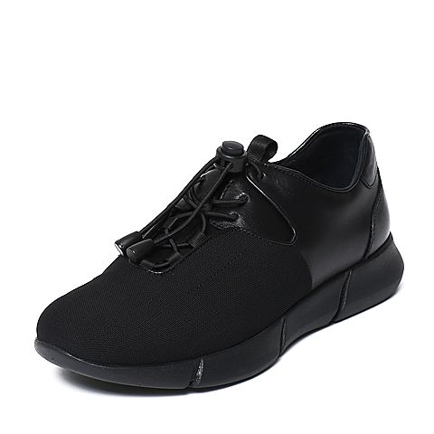FATO/伐拓夏季专柜同款黑色牛皮配布男鞋UTX02BM6