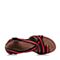 Hush Puppies/暇步士夏季专柜同款黑/红色羊皮/牛皮时尚舒适坡跟女凉鞋HGW01BL4