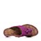 Hush Puppies/暇步士夏季专柜同款紫色牛皮/织物女拖鞋05029BT4