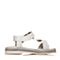 Hush Puppies/暇步士夏季白色专柜同款牛皮时尚舒适平跟女凉鞋HIV01BL5