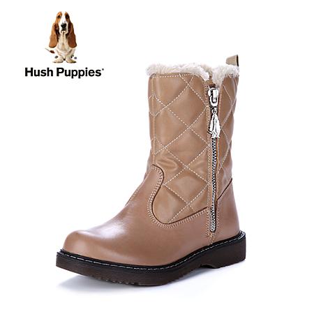暇步士（Hush Puppies）15年冬季高帮保暖鞋女童鞋童靴儿童靴P60162