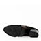 Hush Puppies/暇步士秋季专柜同款黑色牛皮系带OL通勤时尚粗高跟女皮鞋HFI31CM6