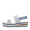 Hush Puppies/暇步士夏季专柜同款白色时尚海星铆钉坡跟女凉鞋Z1G02BL7