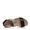 Hush Puppies/暇步士专柜同款夏季羊皮革拼色厚底女凉鞋HLT02BL7
