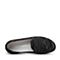 Hush Puppies/暇步士春季专柜同款黑色织物套脚平跟女休闲鞋L1A01AM7