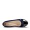Hush Puppies/暇步士秋季专柜同款蓝色羊皮低跟浅口女皮鞋单鞋Y1B01CQ7