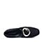 Hush Puppies/暇步士秋季黑色专柜同款羊皮简约女皮鞋D1A02CM7