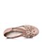 Hush Puppies/暇步士2018夏季专柜同款粉色牛皮平底女皮凉鞋HMZ23BK8