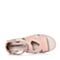 Hush Puppies/暇步士2018夏季专柜同款粉色磨砂牛皮革坡跟女皮凉鞋HMX03BL8