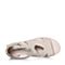 Hush Puppies/暇步士2018夏季专柜同款米白色磨砂牛皮革坡跟女皮凉鞋HMX03BL8