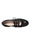 Hush Puppies/暇步士2018春季专柜同款黑色牛皮雕花系带粗跟女皮鞋P1M02AM8