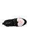 Hush Puppies/暇步士2018秋季新款专柜同款黑色羊皮革绒面女休闲鞋乐福鞋HNX24CM8