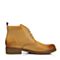 Hush Puppies/暇步士2018冬季新款专柜同款棕黄色牛皮革街头风女马丁靴HMM52DD8